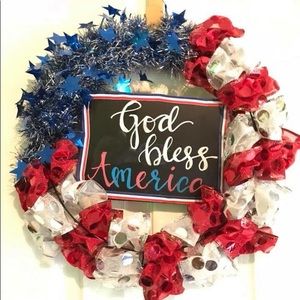 God Bless USA Wreath